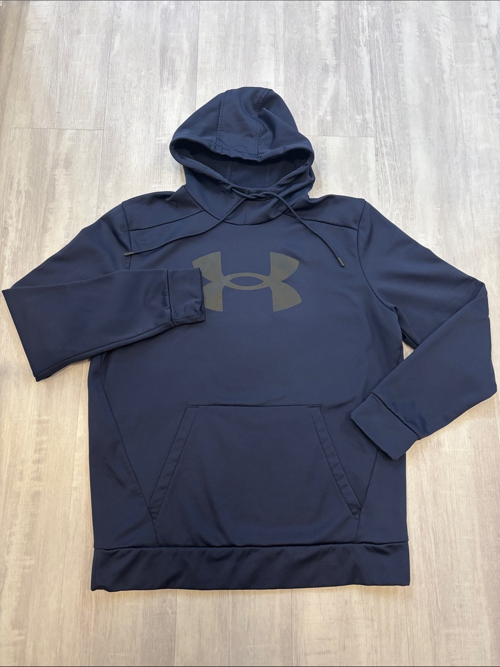 Under Armour Men's Navy Blue Logo Hoodie Pullover Medium